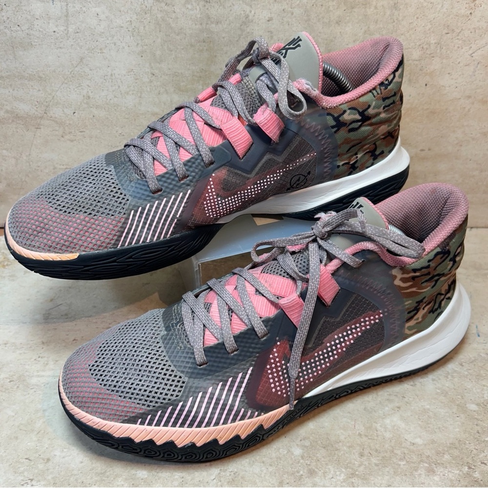 Nike Kyrie Flytrap 5 Moon Fossil Pink Gaze Camo Mens 10 Shoes SneakersRead